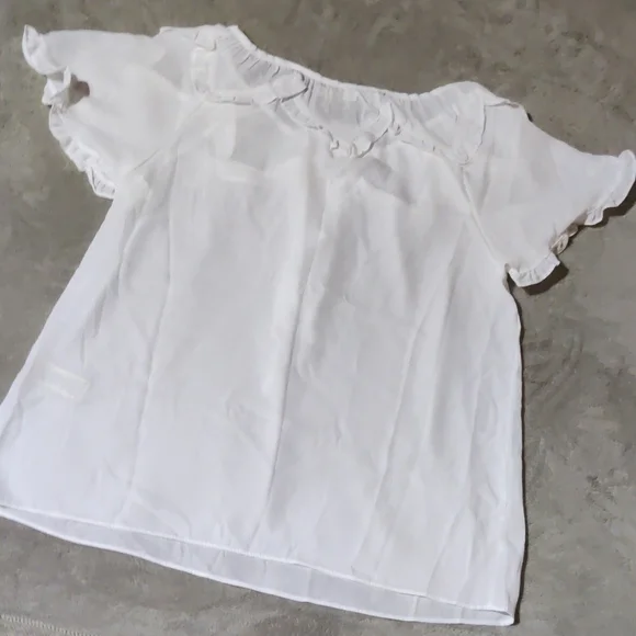 NWT Max Studio Ruffle Tie Neck Blouse - Picture 2 of 5